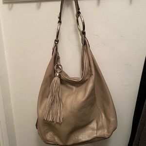 Leather Blush Hobo bag